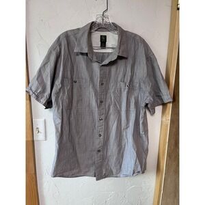Aigle‎ Men's XL Gray Short Sleeve Button Up Casual Shirt
